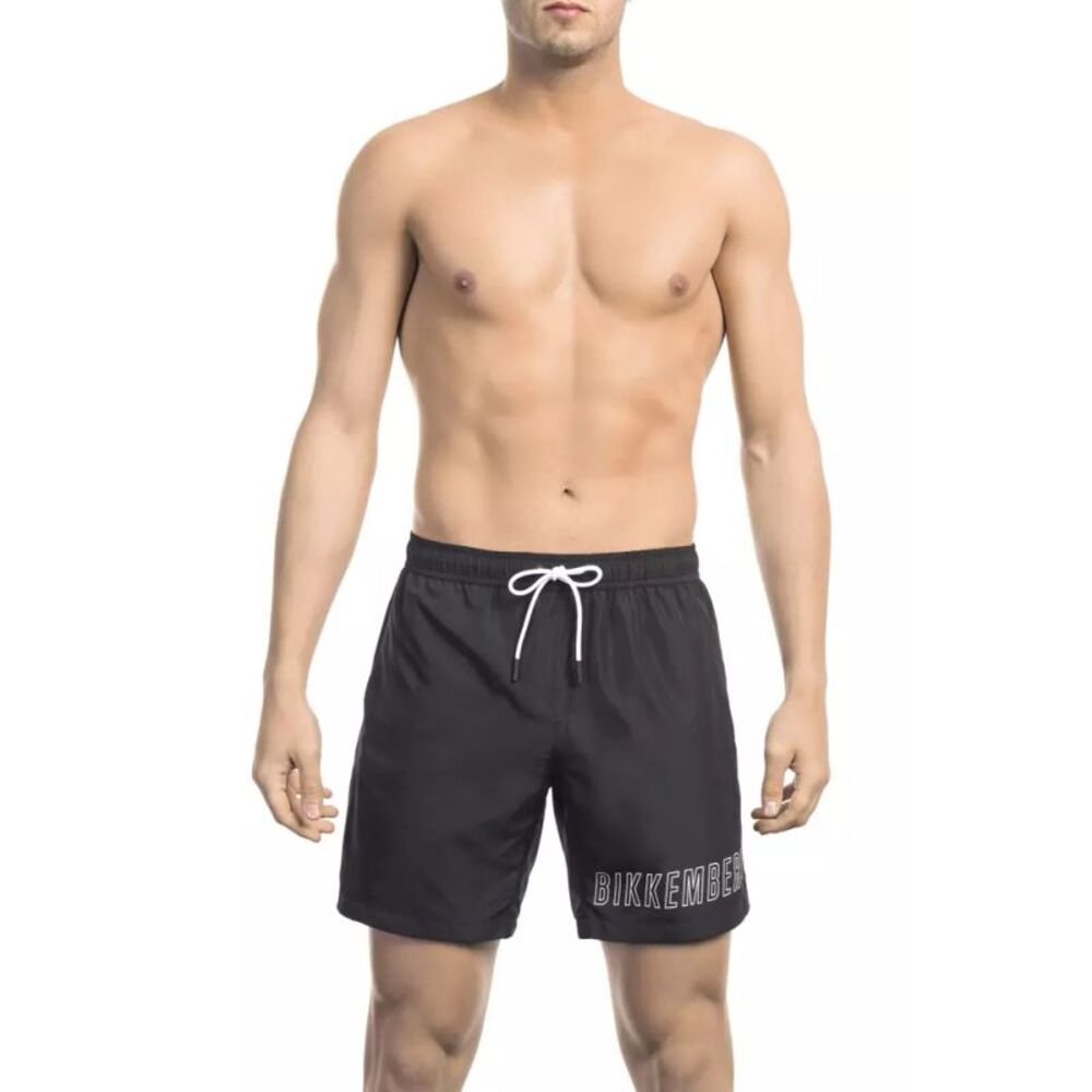 Bikkembergs Black Polyester Men Swim Men's Short